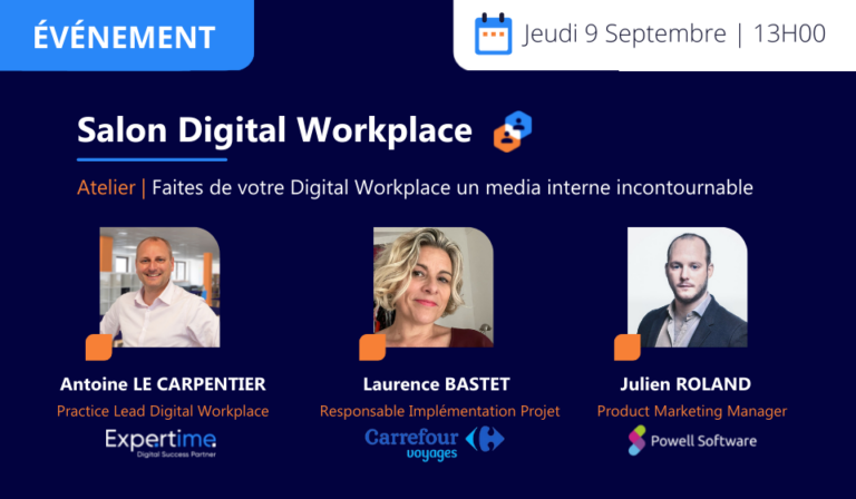 Expertime à la 15ème édition du Salon Digital Workplace